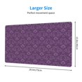 thumbnail image 3 of Balery Retro Florals Purple Mouse Pad ,15.8x29.5 In Large Gaming Mouse Pad Desk Mat Long Non-Slip Rubber Stitched Edges,Waterproof Mousepad Desk Mat For Gamer Office Home, 3 of 9