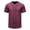 Wine, variant on Laqbezok Men's Classic Baseball Jersey Shirt, Short Sleeve Button Down Sporty Top, Casual Hip Hop Streetwear Tee with Contrast Piping