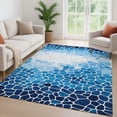 thumbnail image 6 of Addison Rugs Mayfield Premium Machine Washable Transitional Geometric Blue Rectangle Rug, 9' x 12', 6 of 6