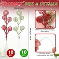 thumbnail image 5 of 20 Pcs Christmas Tree Picks Decoration, Xmas Sequins Candy Shape Curly Picks, Christmas Picks Sprays Glitter Christmas Floral Pick for Home Vase Filler Garland, 5 of 7
