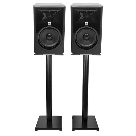 Pair JBL 305P MkII 5" Powered Studio Monitor Monitoring Speakers 29" Stands