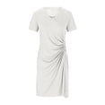 thumbnail image 5 of Admvng Womens Dress Casual Ruched Bodycon Dress Summer Asymmetrical Hem Cocktail Party Dress, 5 of 5