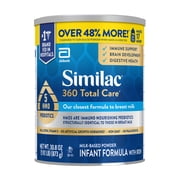 (2 pack) Similac 360 Total Care Infant Formula Powder, 30.8 oz Value Can