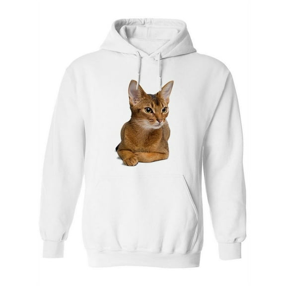 Abyssinian Cat Looking Left Hoodie Women -Image by Shutterstock, Female x-Large