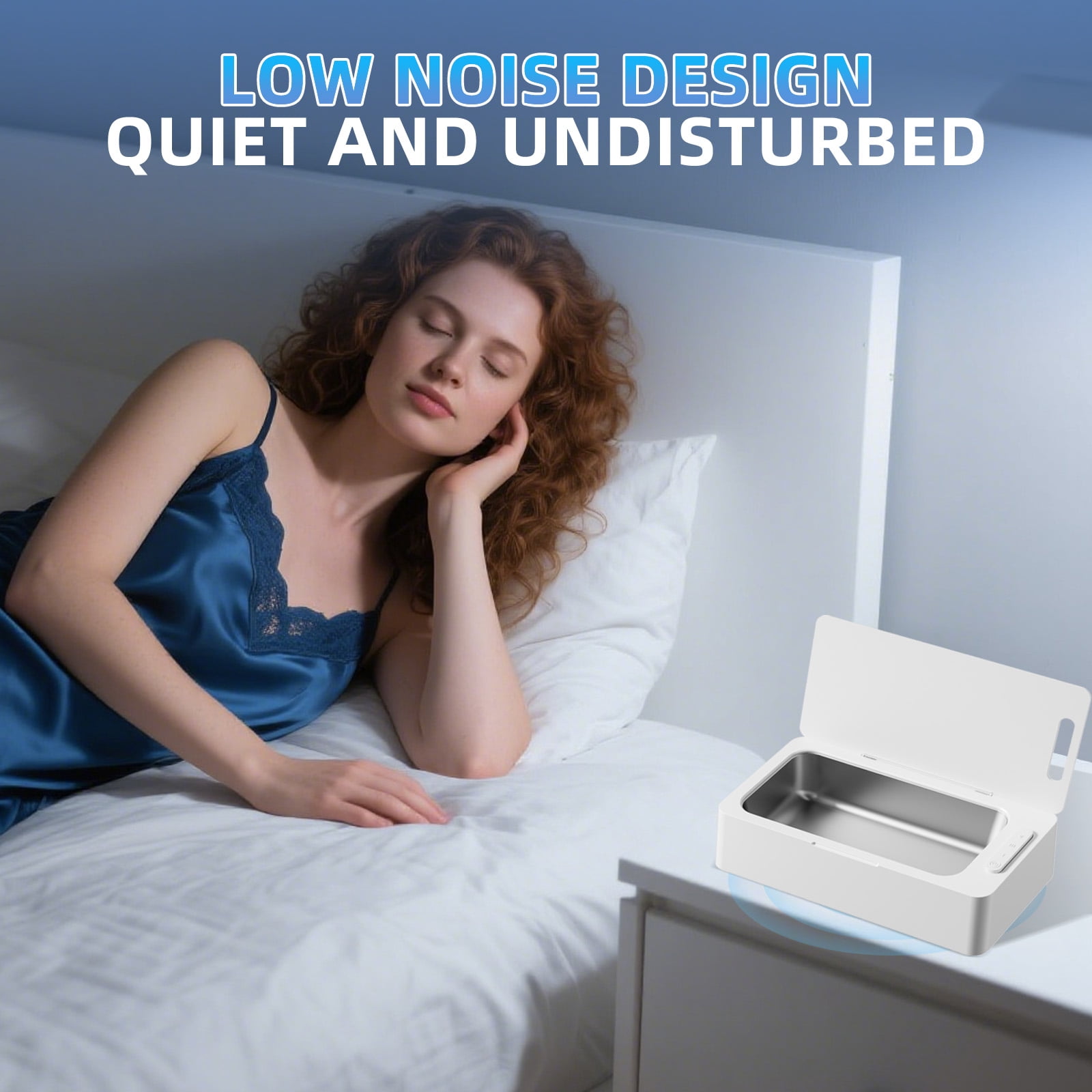 Ultrasonic Jewelry Cleaner Machine for Eyeglass, Sunglasses, Ring, Watch Strap, One-Touch Operation, 3 Timer Modes