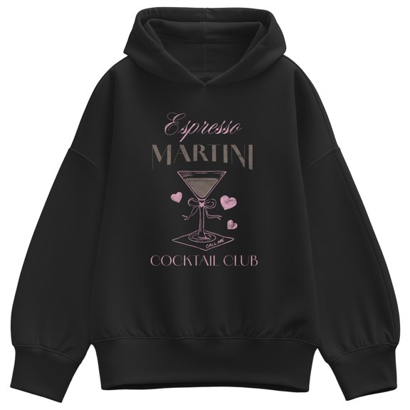Instant Message - Espresso Martini Oversized Fleece Hoodie Sweatshirt