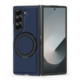 thumbnail image 2 of Dteck Magnetic Case for Samsung Galaxy Z Fold 5,Luxury Carbon Fiber Leather Compatible with Mag Safe Case with Ring Holder 360 Degree Adjustable Stand Slim Cover for Galaxy Z Fold 5,Darkblue, 2 of 7