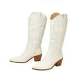 thumbnail image 4 of Mepaouo Cowboy Boots for Women Vintage Knee High Cowgirl Boots Embroidered Pointed Toe Pull on Western Boot, 4 of 8