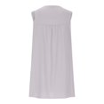 thumbnail image 6 of Sakmal Cotton Line Summer Dresses Sundress Mini Dress Solid Crew Neck Sleeveless Dresses, 6 of 6