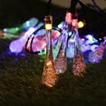 thumbnail image 4 of 21FT 30LEDs Solar String Light Decorative Lights Drop-Shaped Fairy Twinkling Light Christmas New Year Decor for Outdoor Garden Patio Wedding Party 2-Color, 4 of 10