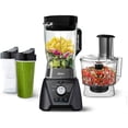 thumbnail image 1 of Oster Combo de licuadora y procesador de alimentos con 3 ajustes para batidos, batidos y picar alimentos, incluye 2 tazas y tapas de 24 onzas, gris c, 1 of 6