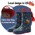 thumbnail image 5 of Bocca Kids Rain Boots Beautiful Garden Rain Boots For Girls with Handles 7M, 5 of 6