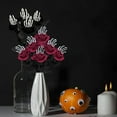thumbnail image 4 of Zukuco Black Flower Bouquet - Halloween Flower Black Floral - Black and Red Rose with for DIY Wedding Bouquets, Wedding Centerpieces Table Flower, 5 Pack, 4 of 7