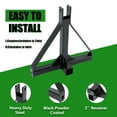 thumbnail image 4 of Kojem 3 Point 2" Receiver Trailer Hitch Category 1 Tractor Tow Draw Bar Adapter Pull Stabilizer for BX Kubota John Deere Steel, 4 of 12