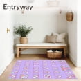 thumbnail image 3 of ODIKA 3x5 Machine Washable Non-Slip Area Rug, Enchanting Fairy Tale Letter Garden Tapestry with Magical ABC High Traffic Rug, Purple, 698512, 3 of 7