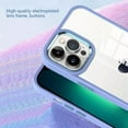 thumbnail image 3 of iPhone 12 Clear Transparent Case Rugged Lightweight Slim Shockproof Transparent Heavy Duty Case for iPhone 12 and iPhone 12 Pro, Purple, 3 of 7