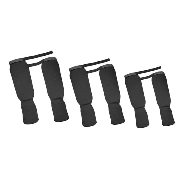 3 Pares de Espinilleras para Mujer, Protectores de Empeine, Protección para Entrenamiento, Almohadillas para Piernas, Ropa Elástica Informal, Accesori L M y S Negro