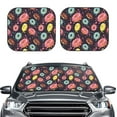 thumbnail image 2 of Windshield Sun Shade, Donut Print No.9017 Foldable Car Sun Shade Windshield For Front, 2 Pieces, 2 of 4