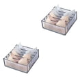 thumbnail image 3 of Advancent Caja de almacenamiento de sujetador de nailon, organizador de cajones de gran capacidad, plegable, 6 compartimentos, organizadores de Gris 2Conjunto, 3 of 6