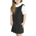 thumbnail image 3 of Real School Toddler Girls School Uniform Drop Waist Jumper Dress with Ribbon, 3 of 4