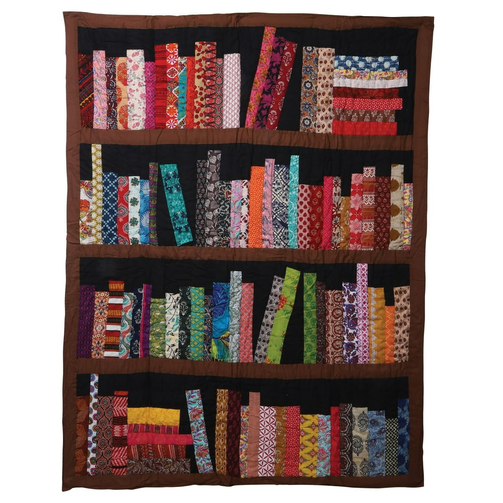 Library Books Quilted Throw Blanket 100 Cotton 50" x 65" Walmart