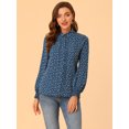 thumbnail image 3 of INSPIRE CHIC Women's Relax Long Sleeve Button Up Floral Shirts, 3 of 6