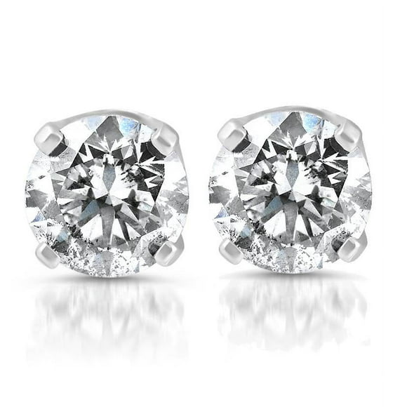 1/4ct Diamond Stud Earrings 14K White Gold