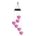 thumbnail image 1 of Cadena de luz solar que cambia de color, lámpara de carillón de viento, LED, luz colgante decorativa para exteriores, corazón, rosa seitruly HA005375-05B, 1 of 6