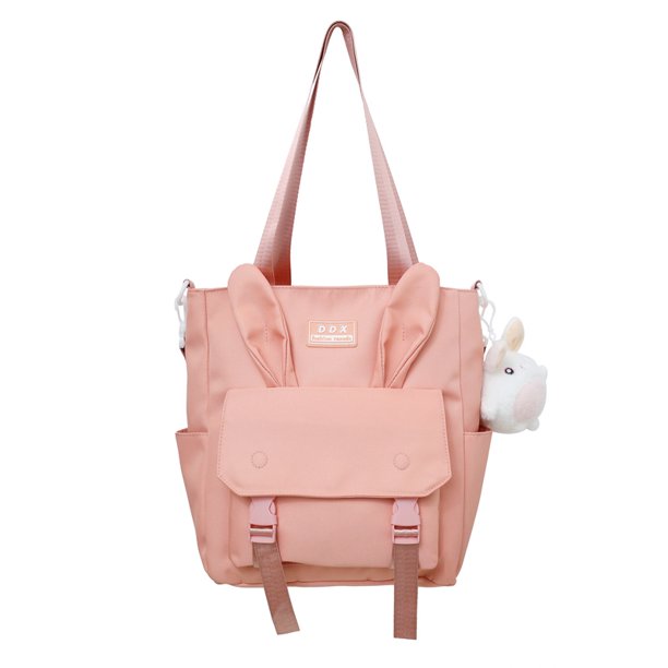 Mochila de dibujos animados para niñas Mochila linda Mochila multibolsillos de conejo Mochila de día