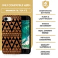 thumbnail image 7 of Case Yard Wooden Case for iPhone-SE Soft TPU Silicone cover Slim Fit Shockproof Wood Protective Phone Cover for Girls Boys Men and Women Supports Wireless Charging Triangle Pattern Design, 7 of 7