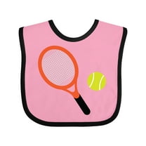 Inktastic Tennis Racket and Ball Boys or Girls Baby Bib