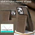 thumbnail image 2 of Detachable Wallet Case for iPhone 13 Pro, TECH CIRCLE RFID Blocking Mag-Safe Compatible Magnetic Kickstand PU Leather Lightweight Back Cover Protective Case, Coffee, 2 of 11