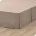 thumbnail image 2 of Bare Home  Pleated Bed Skirt - 15-Inch Tailored Drop Easy Fit Taupe Full, 2 of 5