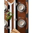 thumbnail image 2 of Boanket Brown Black White Boho Table Runner - 48 Inch Long, Kitchen Dining Table Runner Dresser Scarves, Contemporary Modern Art Farmhouse Home Decor for Coffee Table Wedding Party Banquet, 2 of 8