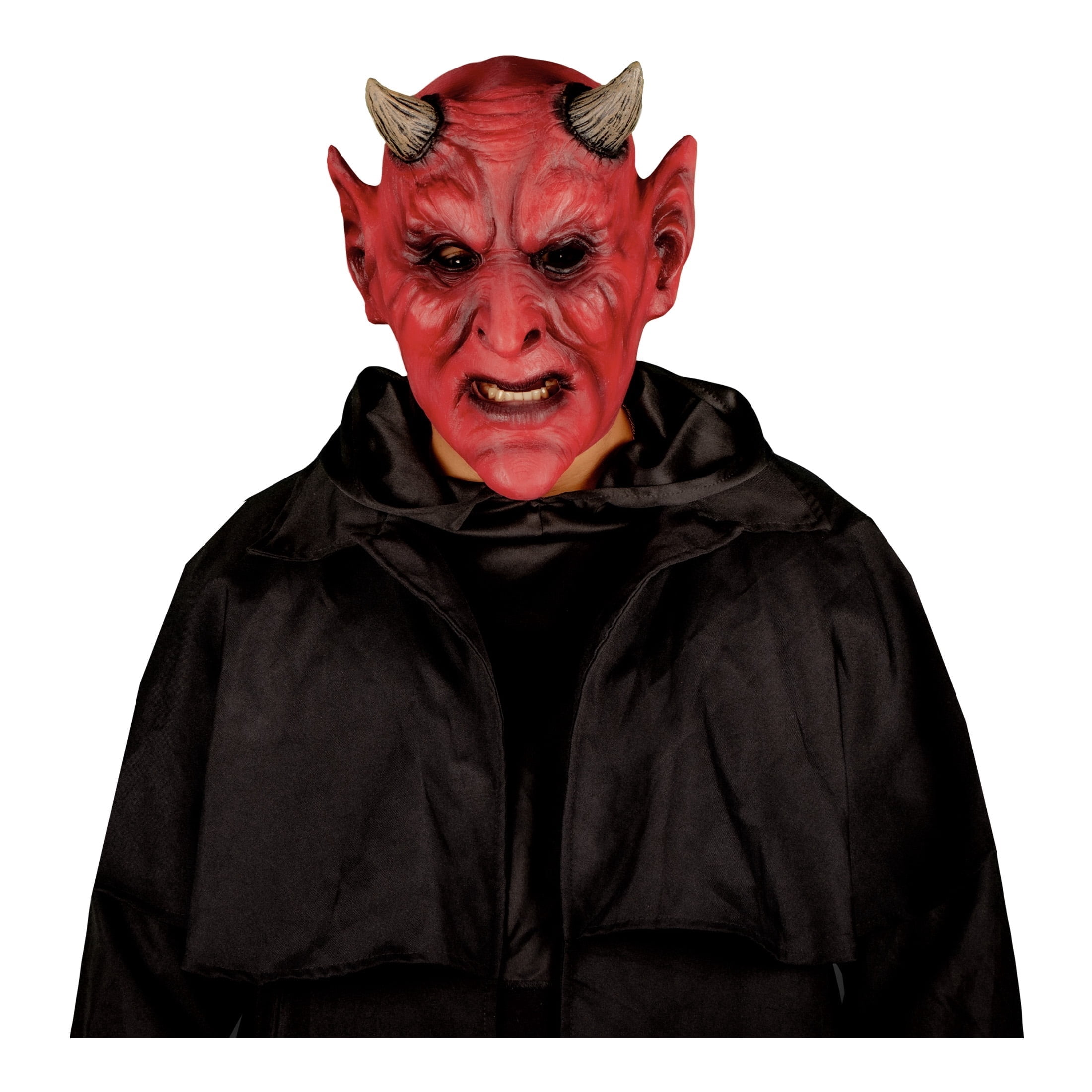 Demon Head Mask Costume Accessory for Adults, Red and Black, Halloween by Way To Celebrate