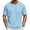 10#Light Blue, variant on V-Neck Short Sleeve T-Shirt for Men, Solid Color Lightweight Breathable Basic Loose Fit Soft Comfortable Casual Top with Chest Pocket Camel 3XL