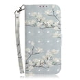 thumbnail image 1 of Case for Motorola MOTO E32 Cover Magnetic 3D Pattern Wallet Flip Case With Strap - Flower, 1 of 5