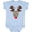 AE-Light Blue, variant on Christmas Reindeer Face with Names and Red Nose Boys or Girls Baby Bodysuit