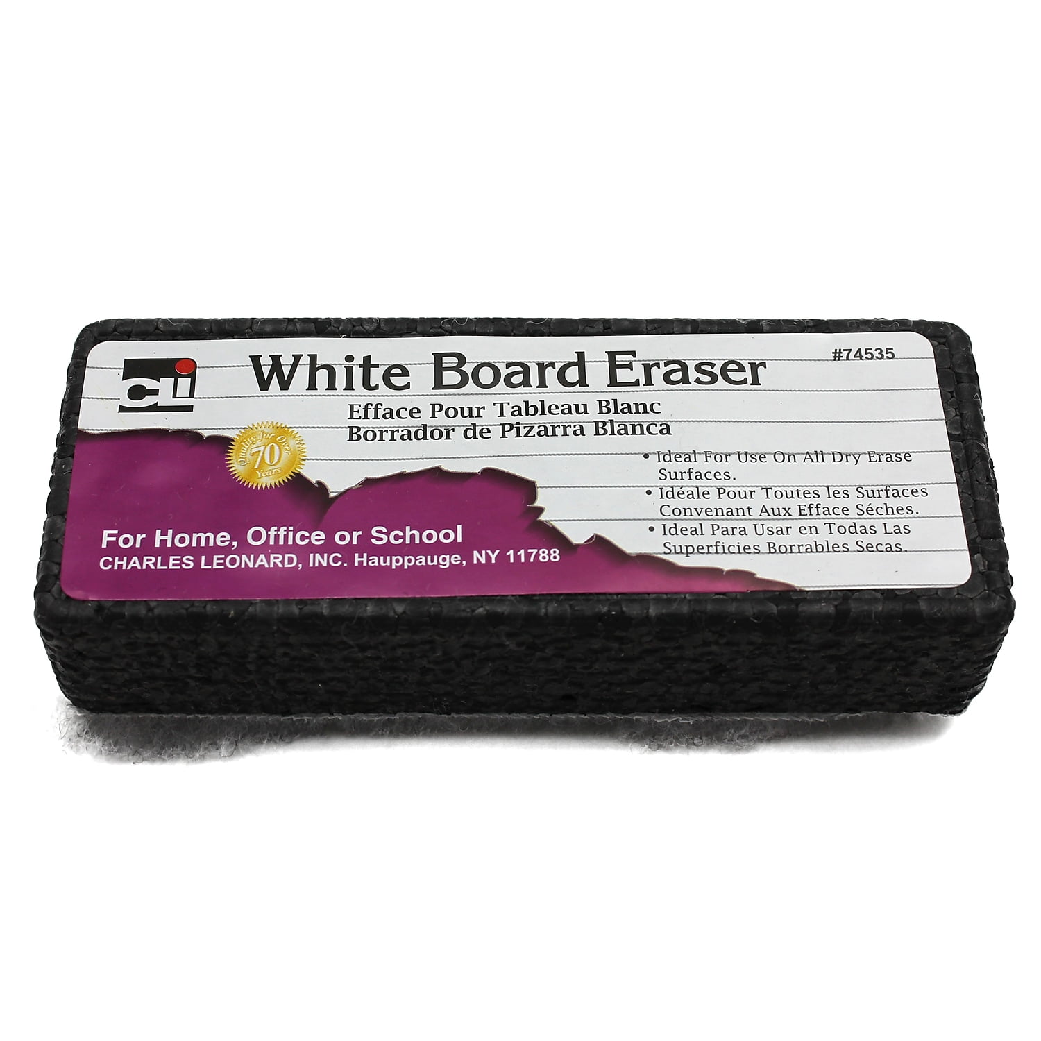 CLN Charles Leonard 5'' Economy Whiteboard Eraser CHL74535