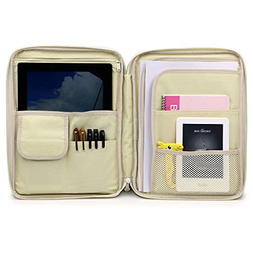 Dark Blue Documents Pens Notebooks BTSKY New Multi-Functional A4 Document Bags Portfolio Organizer-Waterproof Travel Pouch Zippered Case for Ipads 