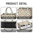 thumbnail image 4 of Large Capacity Tote Bag,Beige Highland Cow Flower Pajama Pattern Handbag Fashion Luxury Tote Bag,15.7"x13"x 5.1" Inches,Laptop Compatible, 4 of 6