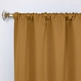 thumbnail image 2 of Superior Blackout Solid Light Filtering Rod pocket Curtain Panel Set, 36"X 63", Caramel Brown, 2 of 8