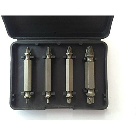 One Way Screw Remover - Damaged Screw Extractor Drill Bits, 4 in 1 Bolt Extractor Set Easy Out Broken Bolt Remover