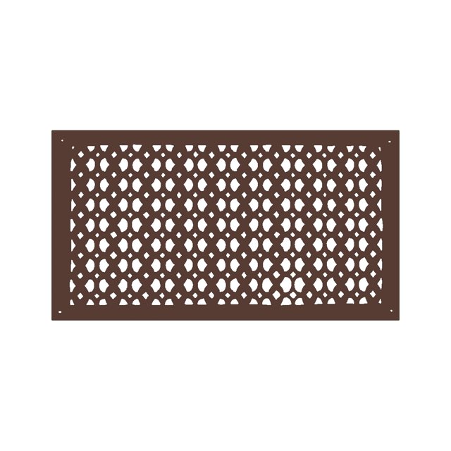 Air Return Grill 10″ X 24″ With Holes and Screws,Faceplate Size 12″ x 26″ Decorative HVAC Duct Cover, Cast Iron Powder Coated Repaintable Vent for Walls,Ceilings, Floors – Tudor Mushroom Design VR100