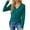 Green, variant on WREESH Womens Fashion Henley Tops Solid Color Jacquards Knitting V-Neck Button Loose Long Sleeve T-Shirt Pullover Olive Green