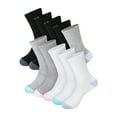 thumbnail image 3 of Hanes Women's Cushioned Crew Socks, Moves, 10-Pack, Size 8-12, 3 of 5