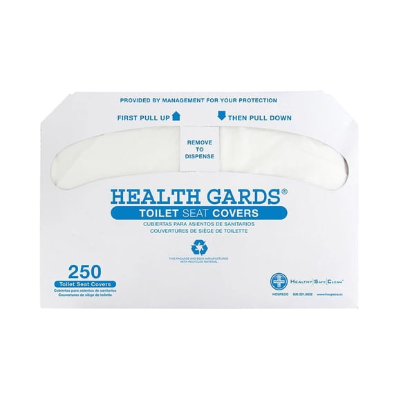 Fundas para asiento de inodoro Hospeco HG-5000, paquete de 250, biodegradables