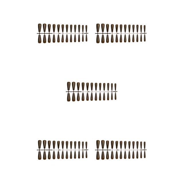 ZheElen Fake Nail Set French Style Scratch Resistant Press-on Fingernails Full Cover Removable for Trimble Adjustable Manicure Stickers Type 4 5Set