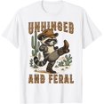 thumbnail image 1 of Camiseta de verano divertida con sombrero de vaquero de mapache desabrochado y feral, 1 of 2