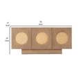 thumbnail image 5 of Benjara Noe Ohan 70" Sideboard Buffet Console- 3 Doors- Light Brown Rubberwood, 5 of 6